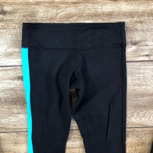 Lululemon Amped Crop Leggings Size 6 Colorblocked - Picture 4 of 8